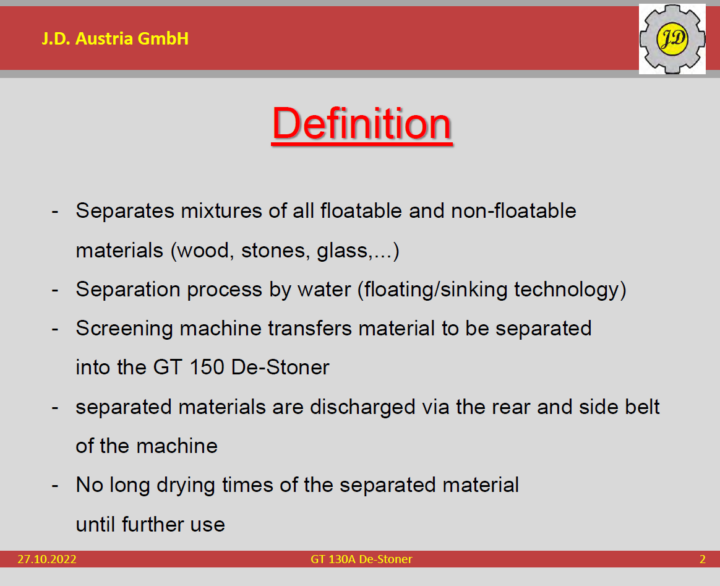 Doppstadt GT 150 De-Stoner - Used Screeners