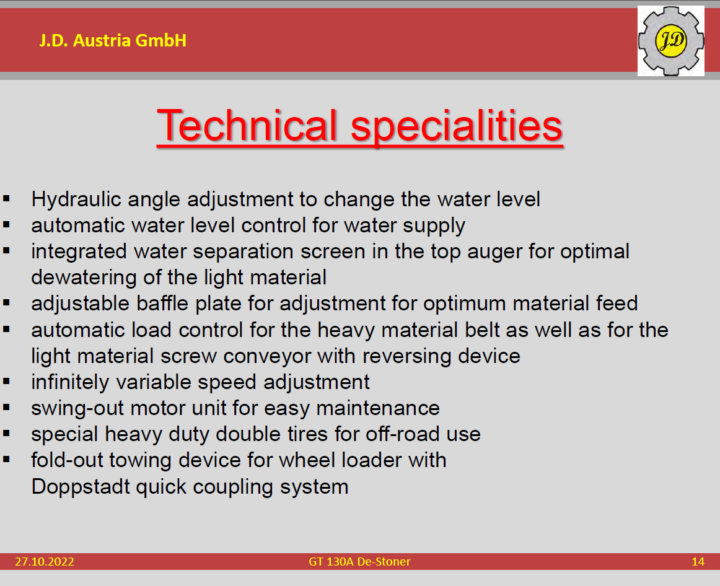 Doppstadt GT 150 De-Stoner - Used Screeners