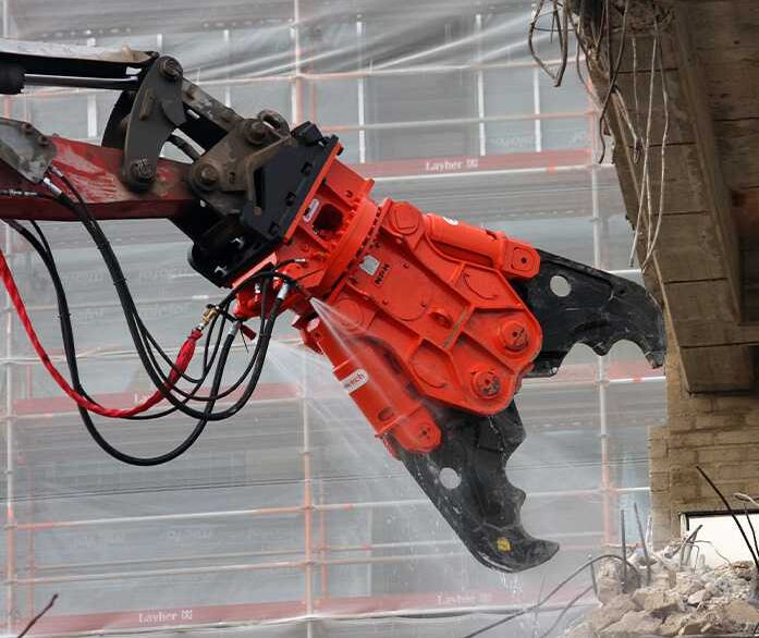 NPK concrete crusher close up