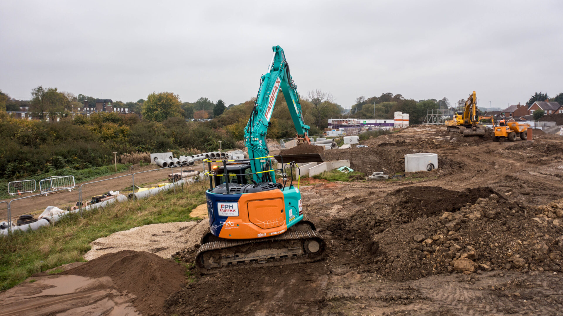 Fairfax Plant Highlight MND With Liveried Kobelco Excavator