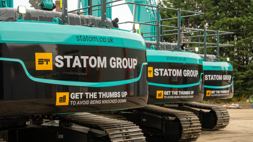 Statom Group branded Kobelco excavators