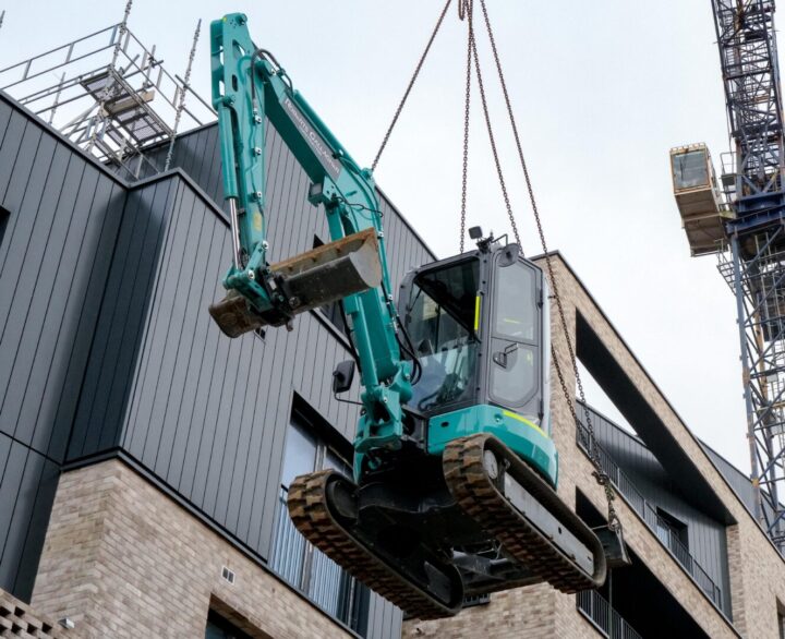 Kobelco Mini Excavator is on the March at Preston Barracks