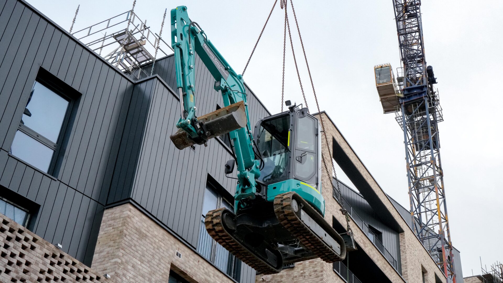 Kobelco Mini Excavator is on the March at Preston Barracks