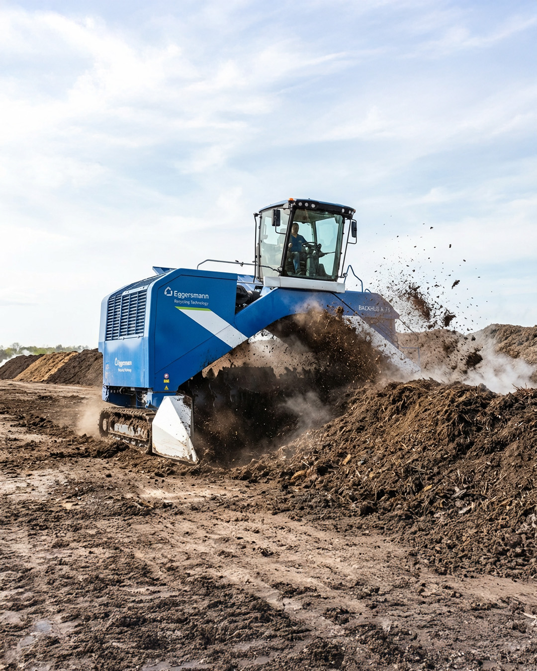 Cut composting cycle times with the BACKHUS A 75